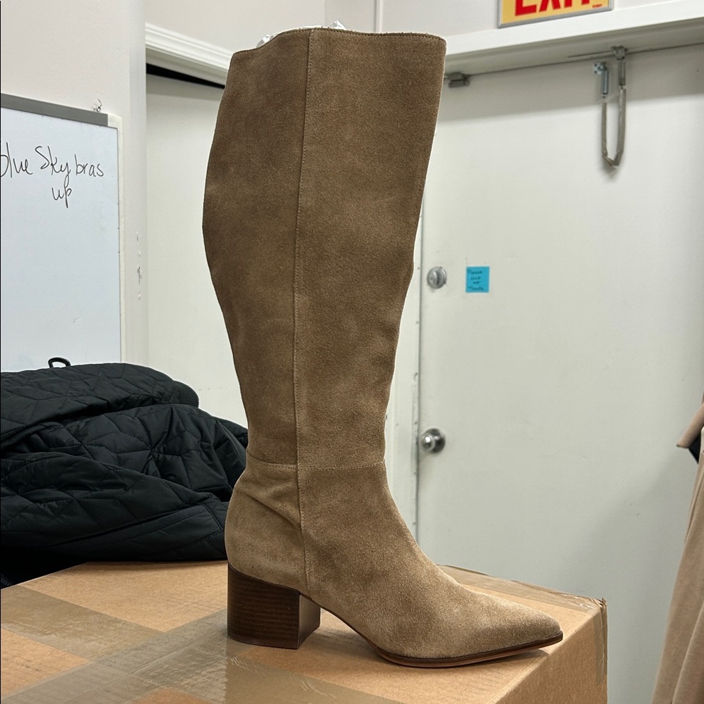 Dolce Vita Suede Tan Heeled Boots